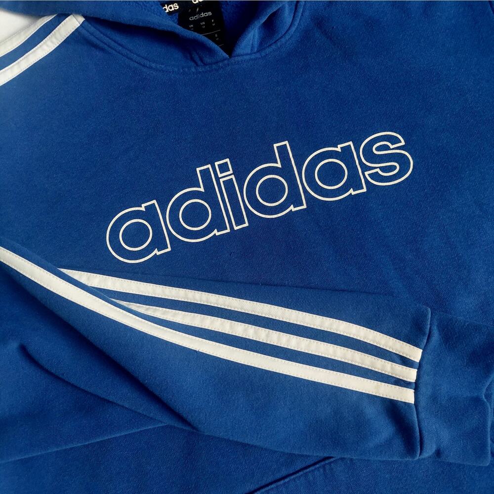 Adidas Hoodie Blue Unisex Medium Athletic Sporty Comfy